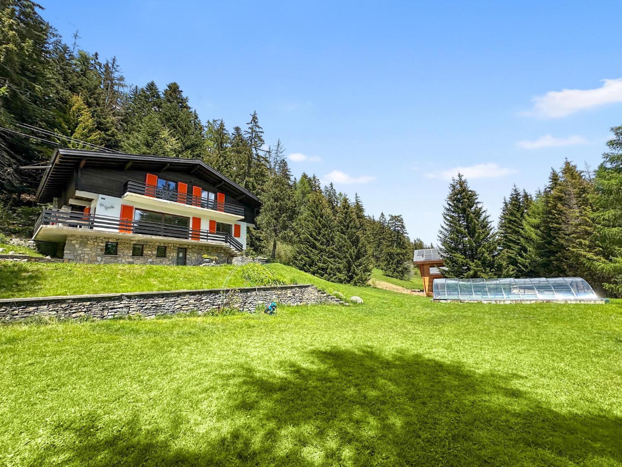 Chalet Familial Les Girolles Aux Portes D'Anzere Arbaz Exteriör bild