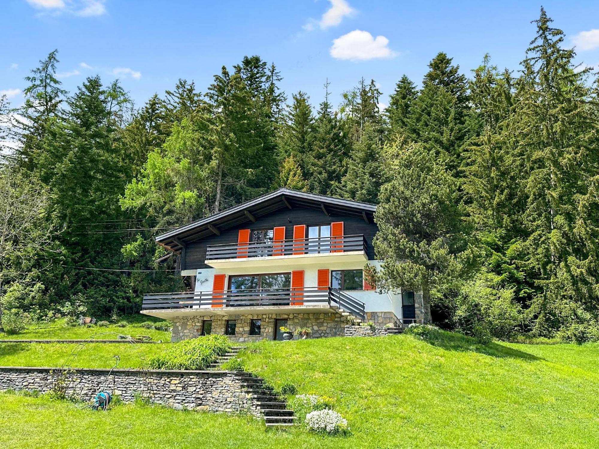 Chalet Familial Les Girolles Aux Portes D'Anzere Arbaz Exteriör bild